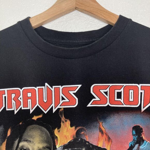 Travis Scott Shirt Mens S Graphic Flames Rap Hip Hop Concert Tour Tee Rapper - Picture 3 of 7